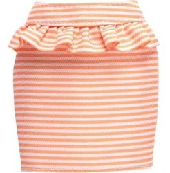 Barbie Peach and White Striped  Peplum Skirt
        