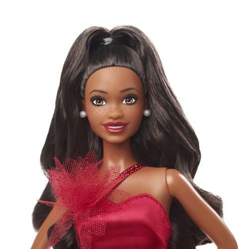 2022 Holiday Barbie Doll(Dark-Brown Hair)