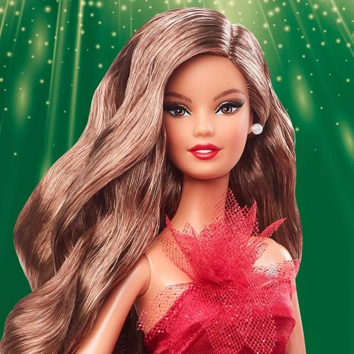 2022 Holiday Barbie Doll(Light-Brown Hair)