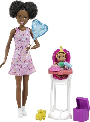 Barbie Skipper Babysitters Inc. Dolls &Playset Barbie Baby Sitter Birthday  Party（brunette）