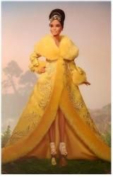 Guo Pei Barbie Doll Wearing Golden-Yellow Gown