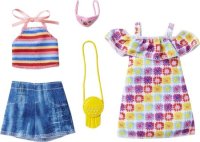 Barbie Fashions 2-Pack Summery Off-The-Shoulder , Striped Halter 