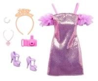 Barbie Clothes Set, Birthday-Themed with Dress, 5 Acessories 