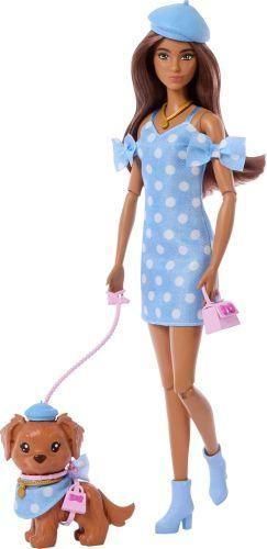 Barbie Twinning Looks Doll with Pet Dog(Blue Polka Dot)
