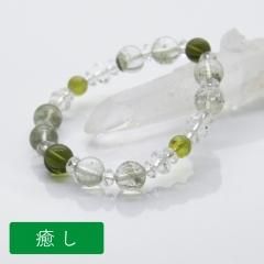 約9ミリ　モルダバイト 10粒セット 癒し】深い癒し効果 モルダバイト&ガーデンクォーツ10mm 6mm