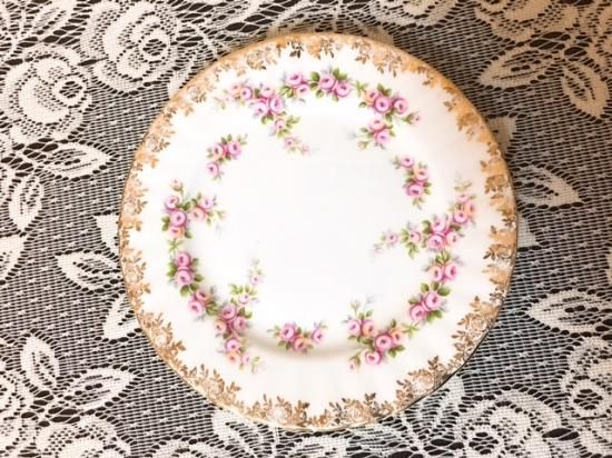 ロイヤル・アルバート ディミティローズ ケーキ皿6枚セット イギリスアンティーク ロイヤルアルバート DIMITY ROSE ティー
