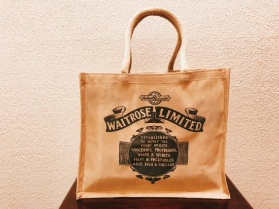 イギリス Waitrose(ウエイトローズ) エコバック Waitroseロゴ柄