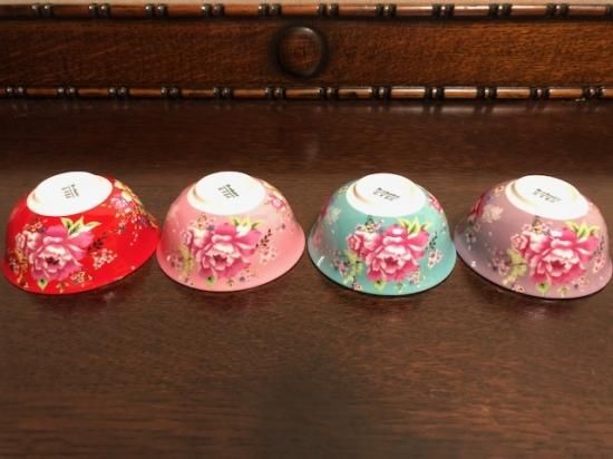 中国茶器(台湾茶器) 花布柄 茶器セット ブルー茶壷セット
