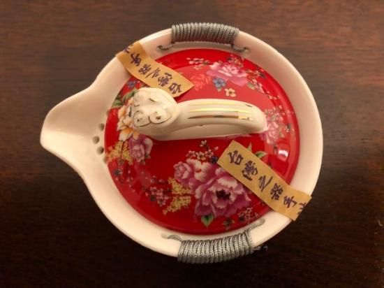 中国茶器(台湾茶器) 花布柄 茶器セット 赤茶壷セット 中国茶器(台湾茶器) 花布柄 茶器セット 赤茶壷セット