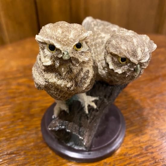 フランス フクロウ フィギュリンC - featherfewhouse フェザー