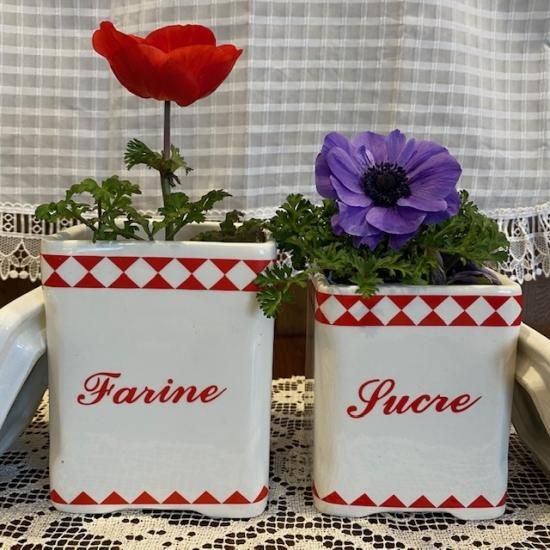 フランス キャニスター Farine(小麦粉)&Sucre(砂糖)セット フランス キャニスター Farine(小麦粉)&Sucre(砂糖)セット