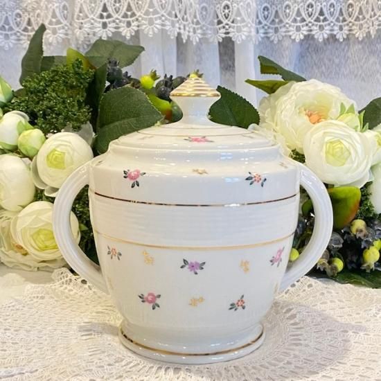 フランス Philippon＆Bruchet リモージュ 薔薇・小花柄ゴールド