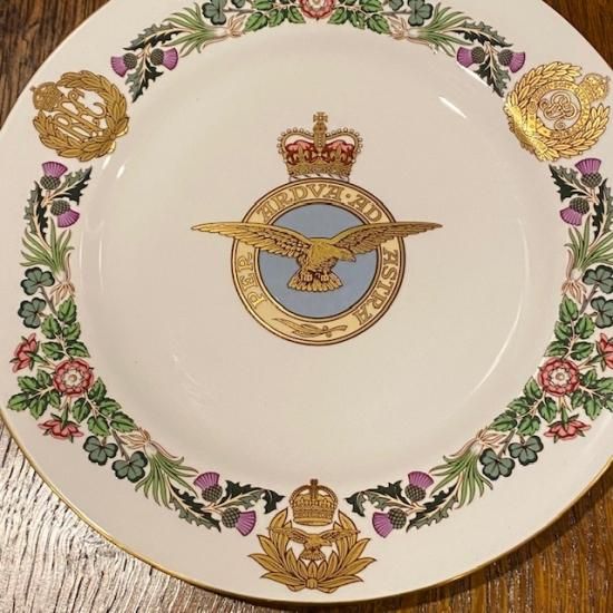 1906年　Spode　シノワズリ スクエアプレート【s0008】 イギリス SPODE(スポード) The Royal Air Force Plate 1918
