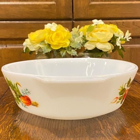 イギリス JAJ(James A Jobling)社 ミルクガラス キャセロール