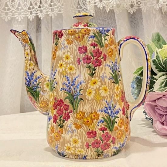 イギリス ROYAL WINTON ”MARGUERITE ” チンツ ポット ピンク イギリス ROYAL WINTON ”MARGUERITE ” チンツ ポット ピンク