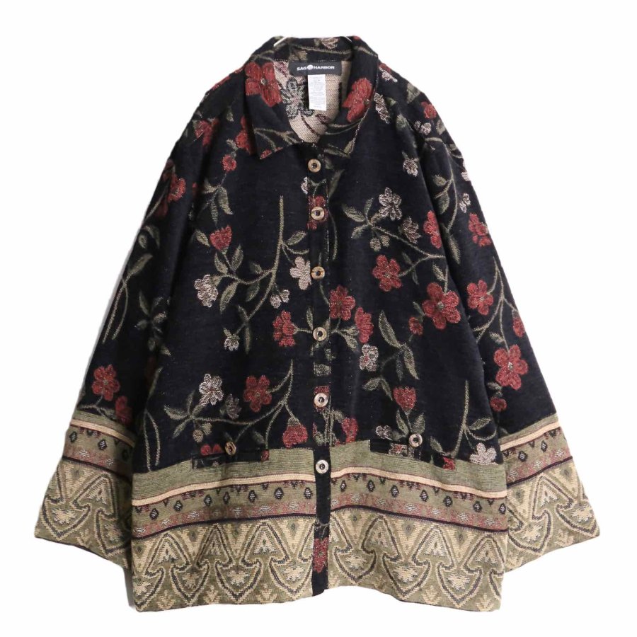 【RERE】 botanical×ethnic pattern gobelins jacket