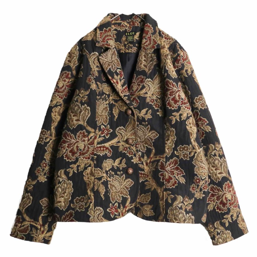 【RERE】 botanical pattern tailored gobelin jacket