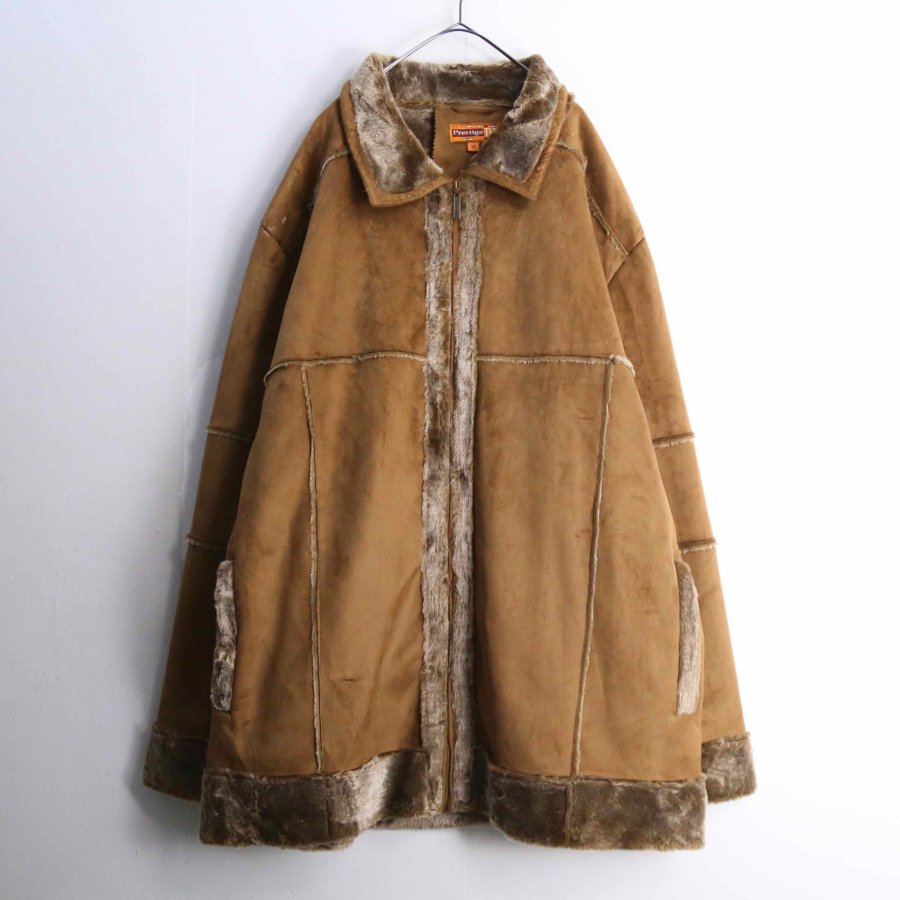 【iot】brown over fake mouton jacket
