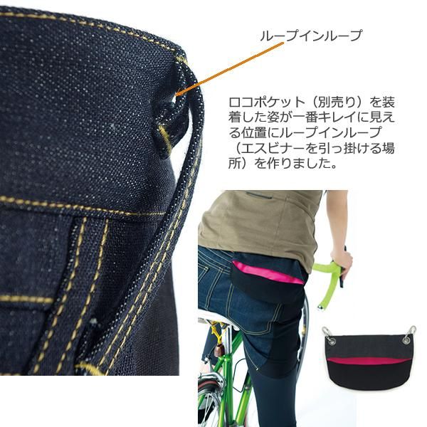 ロコゴワ ロコミニ DENIM rocogowa レディース サイクルスカート ロコゴワ ロコミニ DENIM rocogowa レディース サイクルスカート