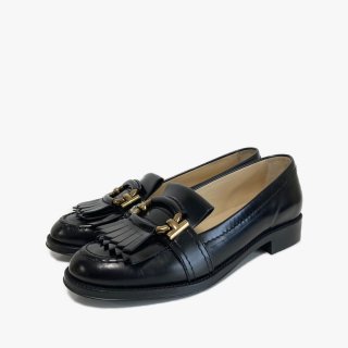 TODS.t ring loafers.black.36 1/2