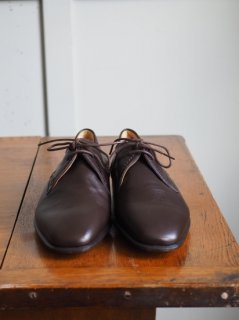 HERMES.plaintoe shoes.darkbrown.35 1/2