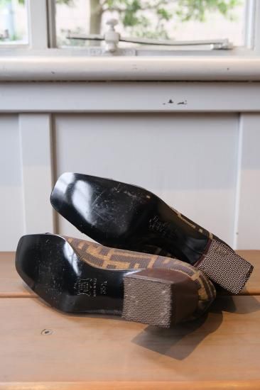 FENDI│フェンディ│ズッカ柄ヒールパンプス│ブラック│サイズ FENDI│フェンディ│ズッカ柄ヒールパンプス│ブラック│サイズ