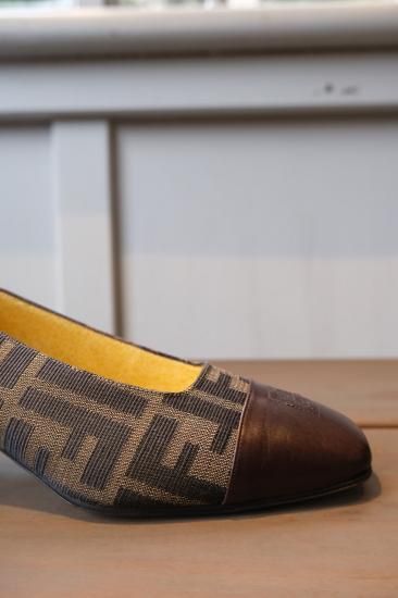 FENDI│フェンディ│ズッカ柄ヒールパンプス│ブラック│サイズ FENDI│フェンディ│ズッカ柄ヒールパンプス│ブラック│サイズ