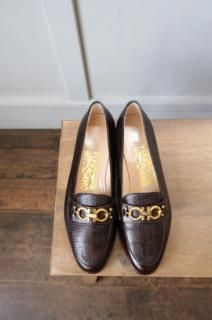 S.Ferragamo.TASHA.brown 5 1/2C