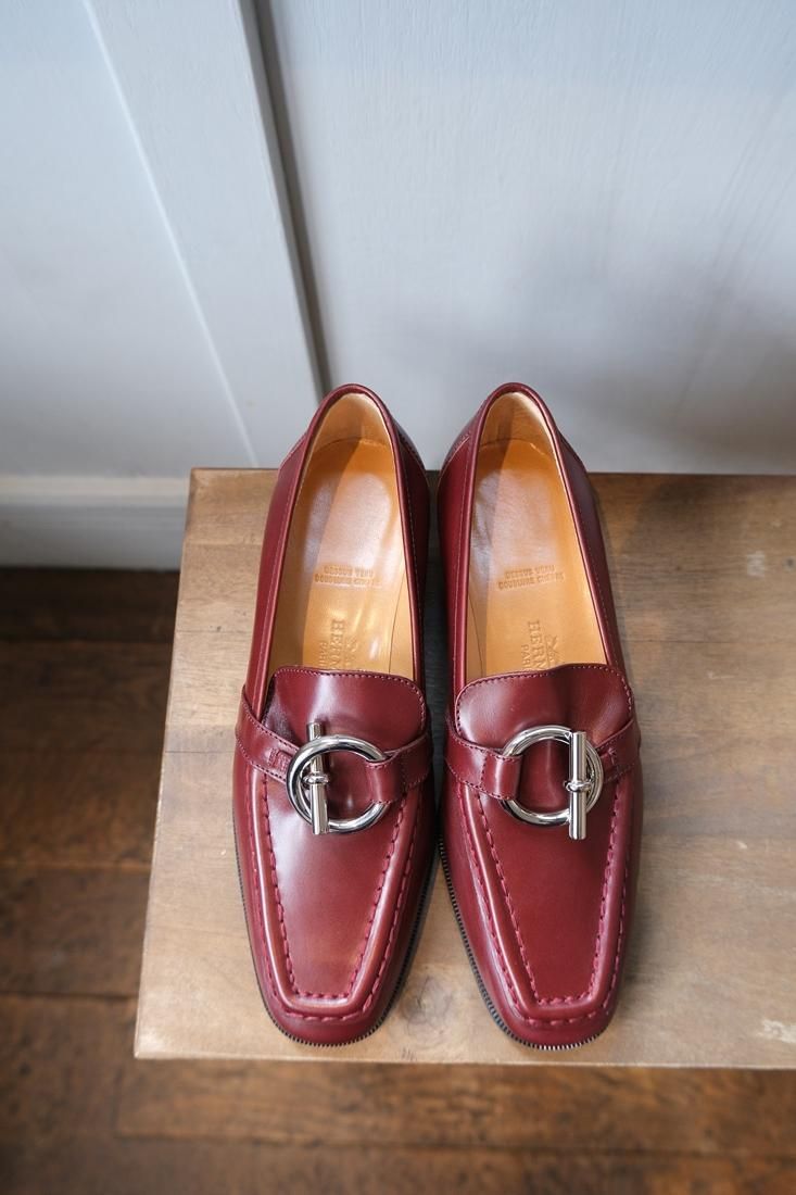 エルメスメンズモカシンエドガーヴォー•グラッセ