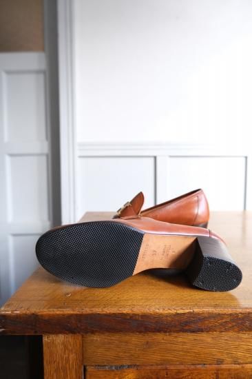 HERMES エルメス Hヒールローファー | ブラウン×ゴールド 37 - lamadri