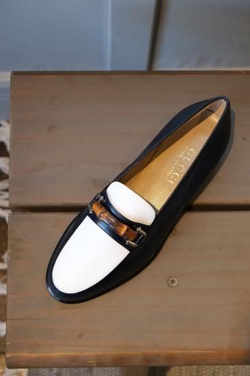 グッチ GUCCI ラバーホースビットローファー シューズ ネイビー
