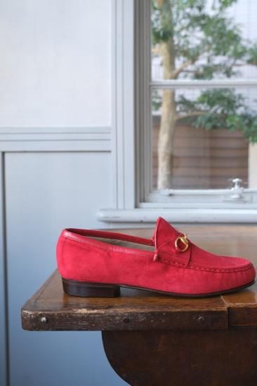 GUCCIホースビットローファー|レッドスウェード - lamadri vintage