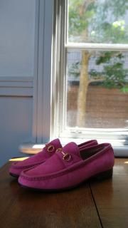 GUCCI.100 255.pink suede 36