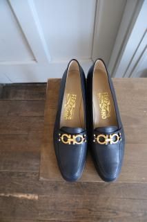 S.Ferragamo.BABS.navy.6 1/2AA