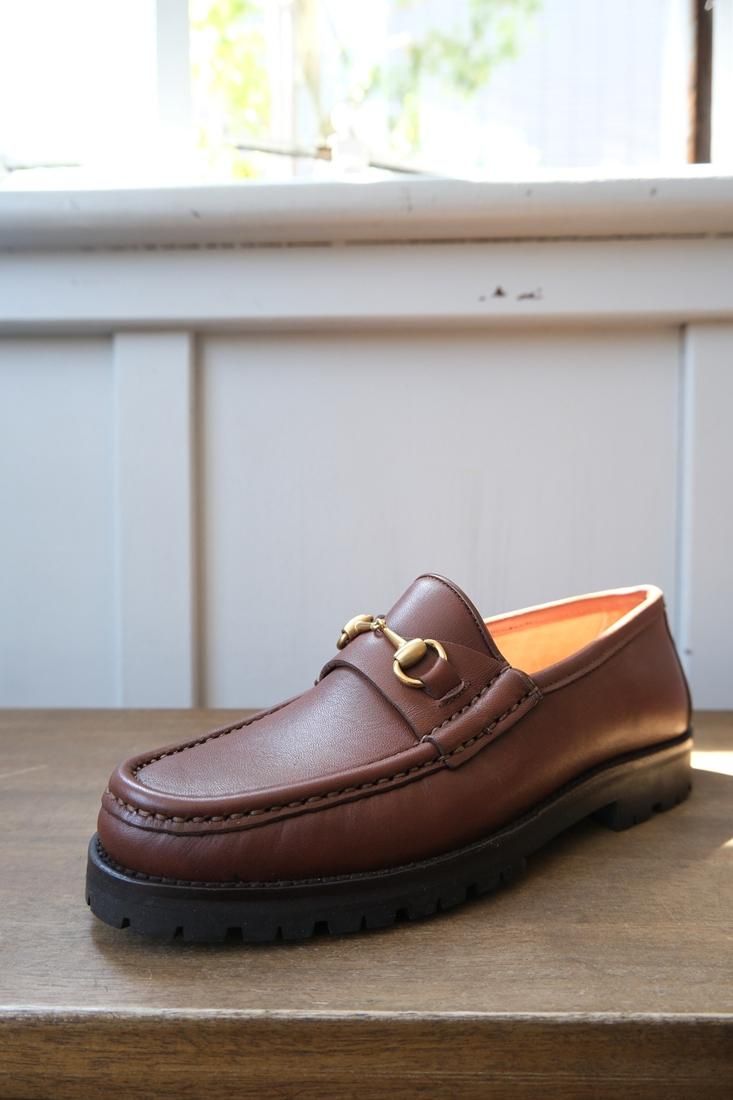 GUCCI ホースビットラグソール | ブラウンレザー - lamadri vintage