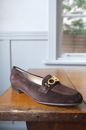 フェラガモ　ブラウン　ローファー Salvatore Ferragamo (サルヴァトーレフェラガモ) レザー タッセル