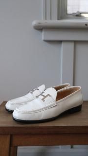 HERMES.H.moccasin.white 37