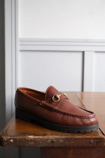 GUCCI ホースビットラグソール | ブラウン×ゴールド - lamadri vintage