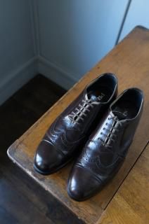 PRADA.straight tip.darkbrown.36 1/2
