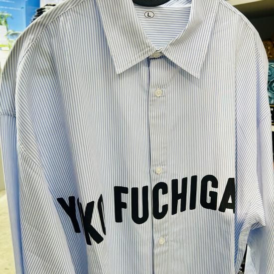 YOKO FUCHIGAMI長袖シャツストライプ（ブルー）