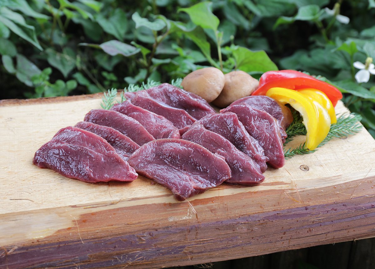 森のジビエ 鹿肉 モモスライス BBQ用 200g - エーゼロ自然資本事業部 オンラインショップ