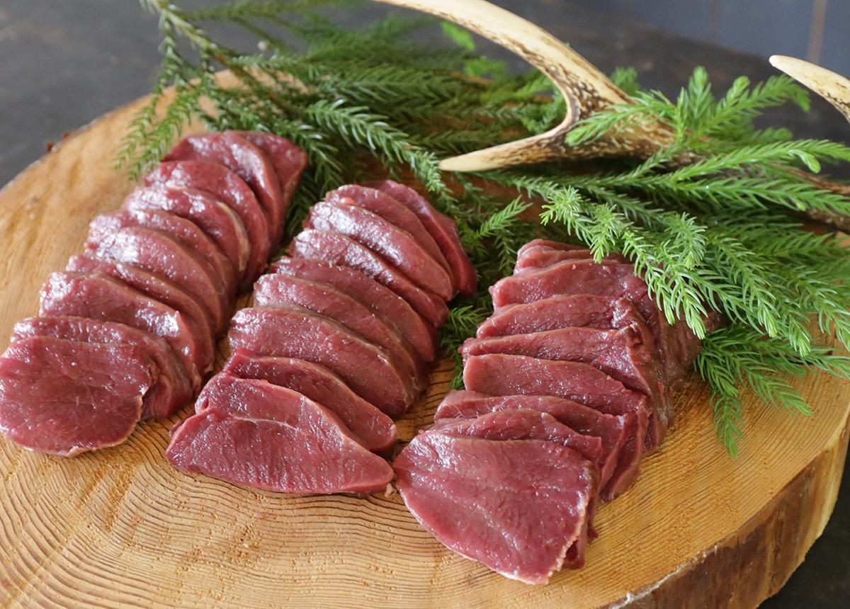 鹿肉 モモ肉 スライス 2mm 500g 北のジビエ直販:北海道エゾシカ