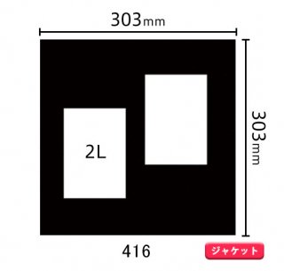 ジャケットサイズ中枠　2L×2（角／右上斜め）416