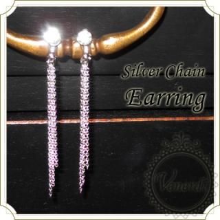 チェーンイヤリング Silver/タッセル