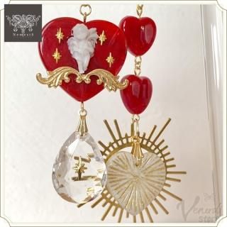 クピドの憂い～レッド～ (イヤリング)ニッケルフリー（ピアス）