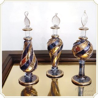 エジプトガラス香水瓶　ファラオ