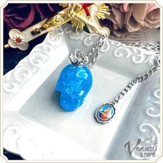 <img class='new_mark_img1' src='https://img.shop-pro.jp/img/new/icons21.gif' style='border:none;display:inline;margin:0px;padding:0px;width:auto;' />Blue ocean skull necklace