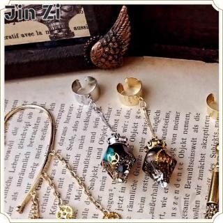 スチームパンク / 歯車 時計 アンティーク ピアス ハンドメイド