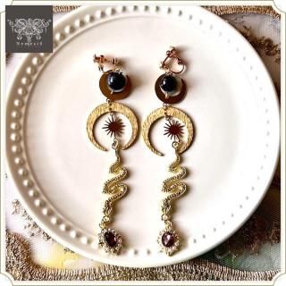 月の導き（ピアス,18k/イヤリング,ニッケルフリー）