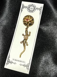 <img class='new_mark_img1' src='https://img.shop-pro.jp/img/new/icons26.gif' style='border:none;display:inline;margin:0px;padding:0px;width:auto;' />gothic dream:眼球星・蜥蜴ブローチ